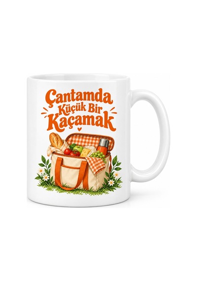 Çantamda Küçük Bir Kaçamak Tasarımlı Porselen Kupa - Model 515