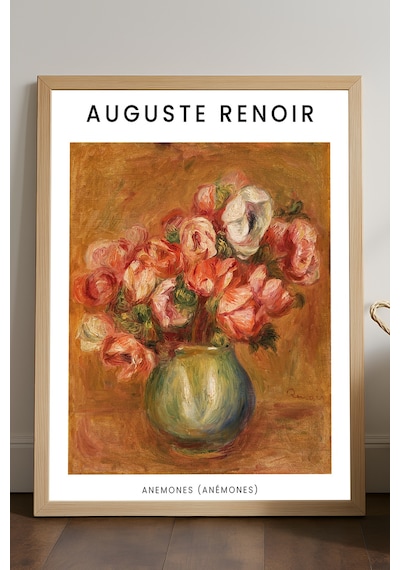 Auguste Renoir Doğal Ahşap Çerçeveli Poster, Dekoratif Sanatsal Duvar Tablosu
