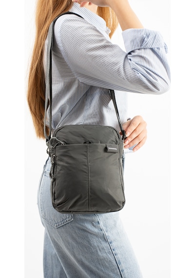Sanmorris Unisex 4 Bölmeli Suya Dayanıklı Paraşüt Kumaş Omuz Çantası Sı-6033 Koyu Gri