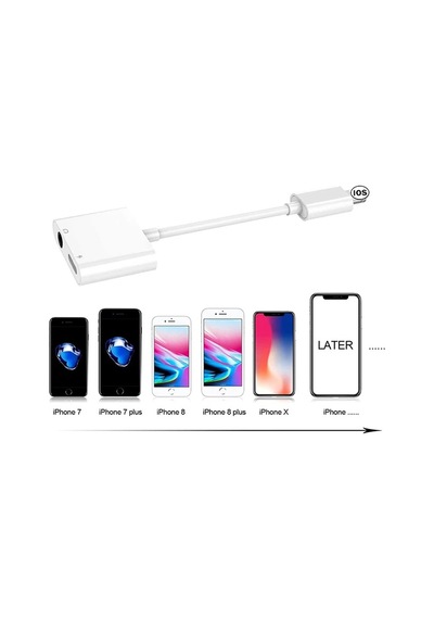 Apple Uyumlu iPhone-3.5mm Kulaklık Ve Şarj Dönüştürücü Başlık Adaptör Kablo- 5775
