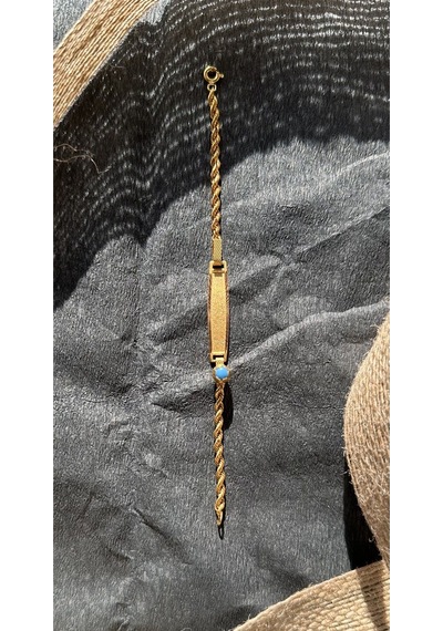 Yamaner Kuyumculuk Unisex Bebek Künyesi Altın Bileklik Sarı Altın