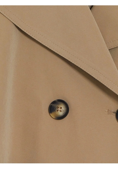 LC Waikiki Lcw Modest Kahverengi Kruvaze Yaka Oversize Kadın Trençkot CAMEL