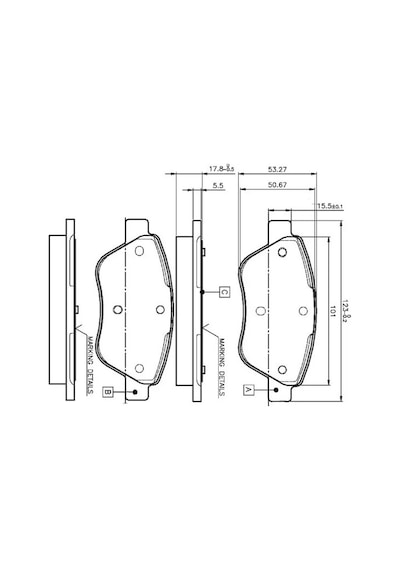 Fiat Albea On Fren Balatasi 1.3 Multijet 2004-2012 Bosch 0986tb2835