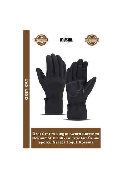 Grey Cat Özel Üretim Single Sword Softshell Dokunmatik Eldiven Seyahat Ürünü Sporcu Gereci Soğuk Koruma Çok Renkli