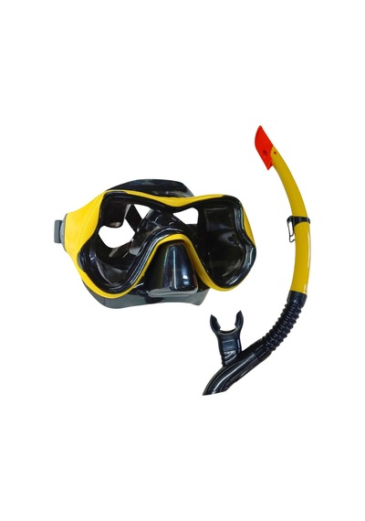 Dalış Maskesi Ve Snorkel Yetişkin - 51714-sarı - 1 Adet Çok Renkli