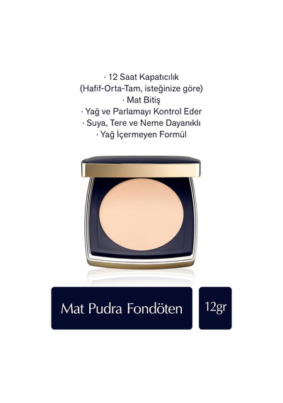 Estee Lauder Double Wear Saty In Place Matte Powder Foundation SPF10 2C3 Fresco