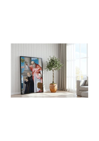 Rönesans Veronese Aziz Hieronymus Ve Bağışçı Çerçevesiz Poster 21x30 Cm A4 Tablo Rönesans