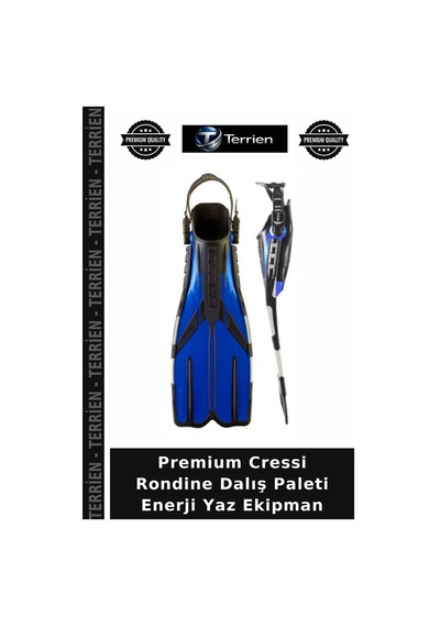 Premium Cressi Rondine Dalış Paleti Enerji Yaz Ekipman Blue