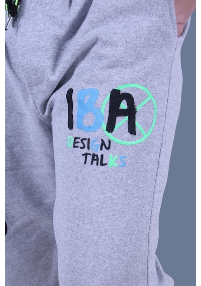Fyk Kids Iba Desıgn Yazı Baskılı Cep Detaylı Erkek Çocuk Kapri Gri