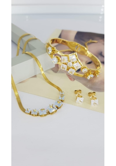 Sones Çelik Takı Setleri Sns500842 Gümüş - Rose Gold
