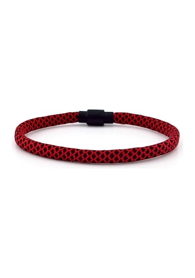 Kirmizi Siyah Paracord Ipli Miknatisli Erkek Bileklik M012D Çok Renkli
