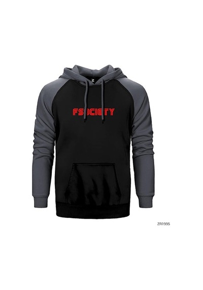 Mr Robot Fsociety Sarı Renk Reglan Kol Sweatshirt / Hoodie