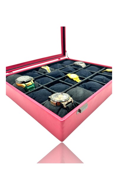 Diji 20'li Saat Kutusu Saat Çantası Pembe İçi Pembe Anneler Günü