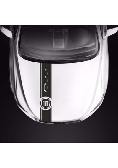 Fiat 500 İçin Uyumlu Aksesuar Oto Kaput Şerit Sticker 95 18 Cm