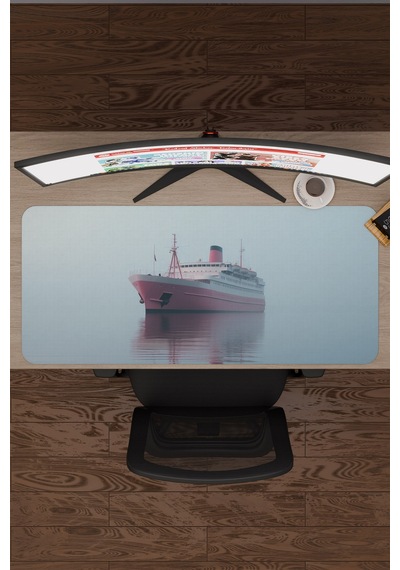 Gemi Ship Kaymaz Dikişli Kauçuk Oyuncu Mousepad V4 - 90x40 Xxl Gaming Mouse Pad Fare Altlığı