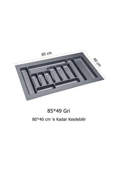 Çekmece İçi Kaşıklık ve Kepçelik Set 85 x 49 cm Gri