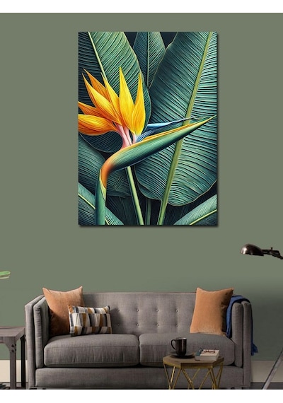 Kanvas Tablo Tropik Kuş Cenneti Çiçeği 70cmx100cm