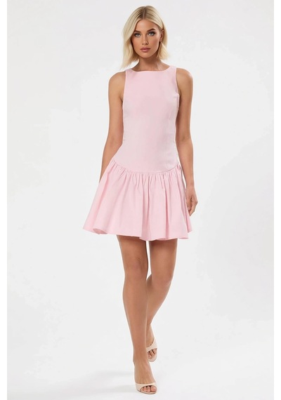 Benerly Kadın Kolsuz Kayık Yaka Skater Mini Elbise %100 Pamuk Gabardin Do Pembe Benerly Kadın Kolsuz Kayık Yaka Skater Mini Elbise %100 Pamuk Gabardin Do Pembe