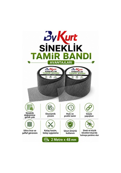 Sineklik Tamir Bandı Kes Yapıştır Onar Pratik Bant 2 Adet