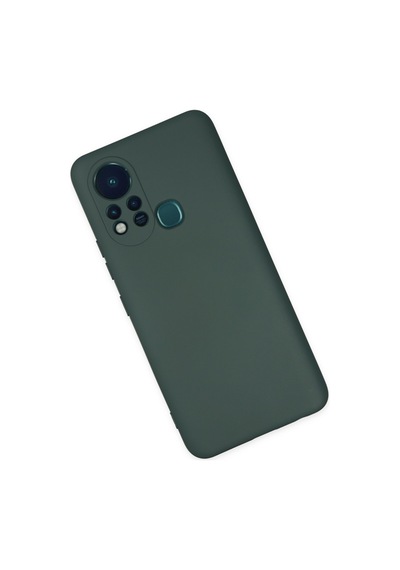 İnfinix Hot 11s Uyumlu Kılıf Nano İçi Kadife Silikon - Koyu Yeşil