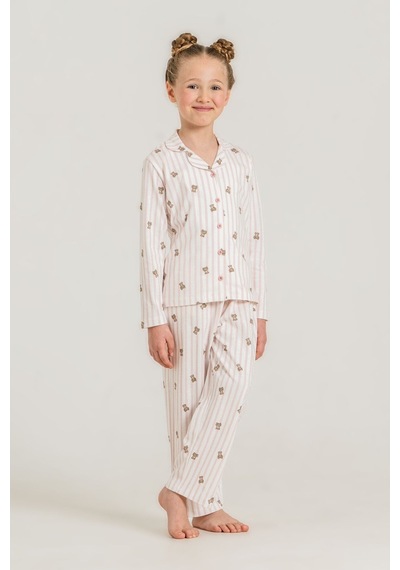 Rolypoly Anne Kız Teddy Bears Pembe Gömlek Pijama Takımı Rp3913-a-v1 Rp3913-a-v1