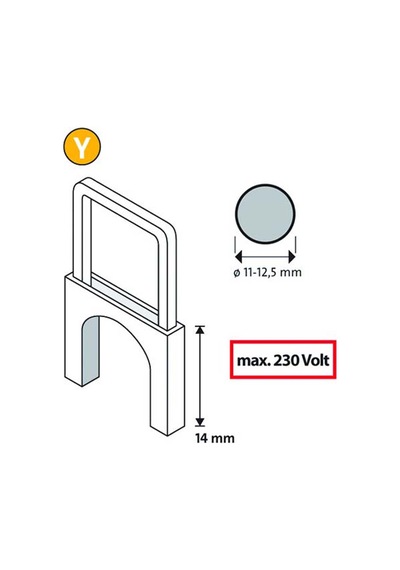 Novus Y/14 Tip İzoleli Kablo Zımba Teli 350 Li Paket