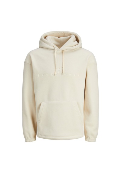 Jack & Jones Göğüs Baskılı Kapüşonlu Sweatshirt - Silverlake 12242470 Moonbeam Siyah