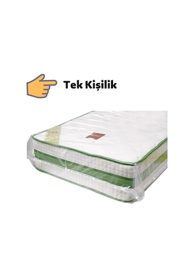 Vakumsuz Şeffaf Tek Kişilik Yatak Baza Saklama Taşıma Kılıfı Poşeti Torbası - 1 Adet