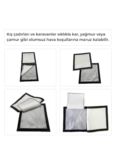 Kamp Çadırı Soba Bacası Çıkışı 2 Katlı 30x30cm
