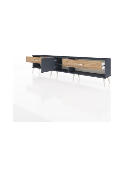 Arges Tv Ünitesi Tek Raflı 2 Çekmeceli Tek Kapaklı 220x30x51 Antrasit-antrasit/çam Antrasıt/atlas Çam - Antrasıt Arges Tv Ünitesi Tek Raflı 2 Çekmeceli Tek Kapaklı 220x30x51 Antrasit-antrasit/çam Antrasıt/atlas Çam - Antrasıt