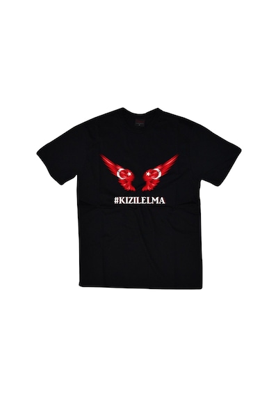 Stoned&Fame Kızılelma Baskılı T-shirt SIYAH