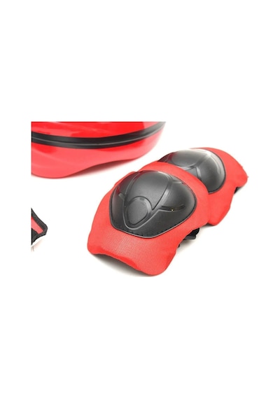 Çocuk Kask Dizlik Dirseklik Eldiven Koruyucu Set 7 Parça Kırmızı
