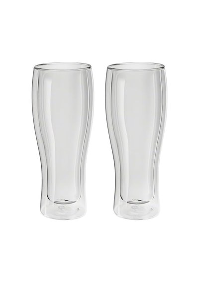Zwıllıng Sorrento Çift Camlı 2'li Bira Bardağı, 414 Ml, Cam, Şeffaf Cam