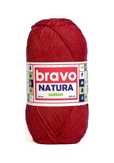 Natura %100 Koton İplik 100 Gram 200 Metre Renk Kodu:401 Kırmızı