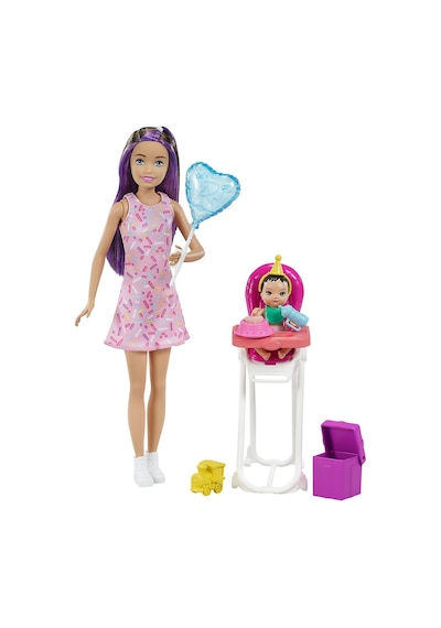 Fhy97 Barbie Bebek Bakıcısı Bebeği Ve Aksesuarları Oyun    Seti