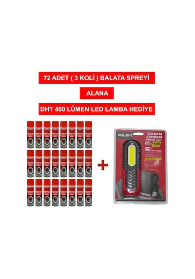 Grayzer Fren Balata Temizleme Spreyi 500 Ml 3 Koli 72 Adet Alana Led Lamba