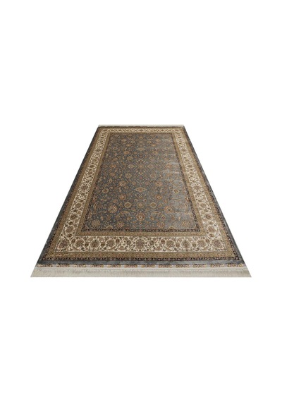 Eko Halı Isfahan Isf 03 Grey Cream Klasik Desenli Yüksek Kalite Sık Dokuma Makine Halısı