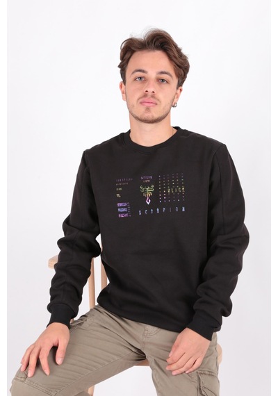 Cazador 5174 Erkek 3 İplik Sweatshirt Siyah