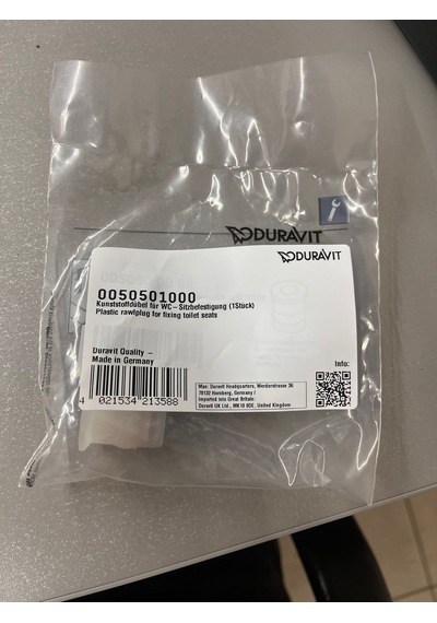 Duravit Klozet Kapakları İçin Montaj Dübeli 1 Adet Beyaz