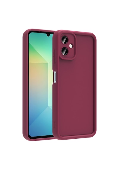 Samsung Uyumlu Galaxy A07 Kılıf Kamera Korumalı Zore Ananas Kapak - Mürdüm Mürdüm