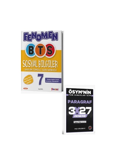Fenomen Okul 5. Sınıf Sosyal Bilgiler Bts Maarif Modeli Soru Bankası+evp Akademi Paragraf