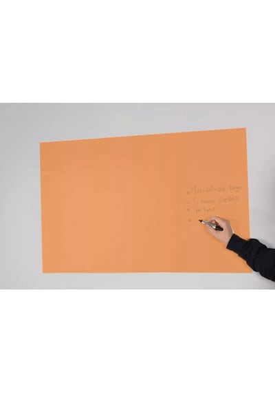 Şeffaf Turuncu Renk Kağıt Tahta 100x70 Cm Çift Taraflı Bant Hediyeli Turuncu