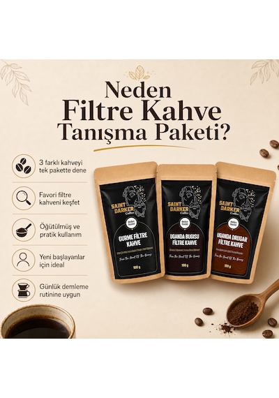 Filtre Kahve Tanışma Paketi 3x100 Gr