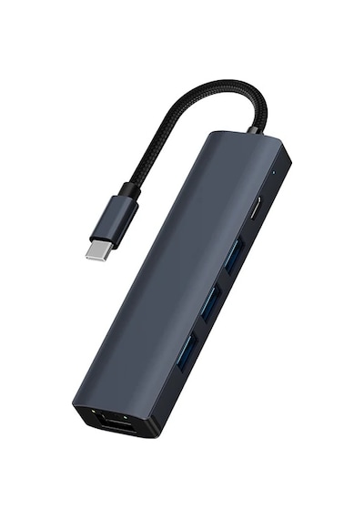 Ally Byl-2302 5 In 1 Type-c To Usb + Type-c + Ethernet Dönüştürücü Çoğaltıcı Hub- 5775
