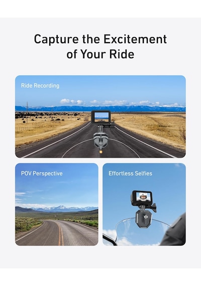 Motosiklet Ön Cam Klipsi Kamera Montajı, Djı Osmo Action 6/osmo Nano/osmo 360/action 5 4, Hero 13 12 11 10 9 8, Insta Diğer