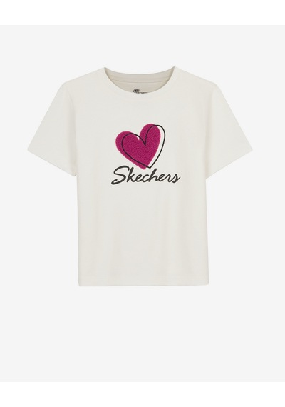 Skechers G Regular Hearty T-shirt Büyük Kız Çocuk Beyaz Sk2620130-3855