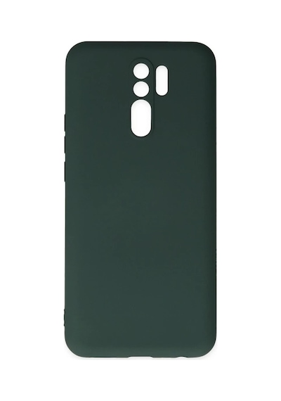 Northcity Xiaomi Redmi 9 Uyumlu Kılıf Nano İçi Kadife Silikon - Koyu Yeşil