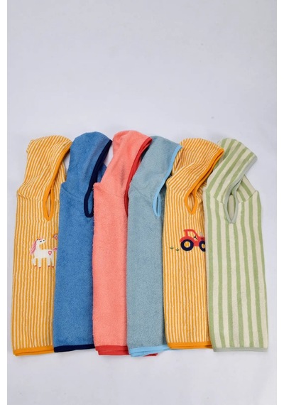 E&f Store Kapüşonlu Bebek Havlu Panço Yüksek Emici Plaj Ve Banyo Pançosu - Bebe Mavi 2 - 4 Yaş