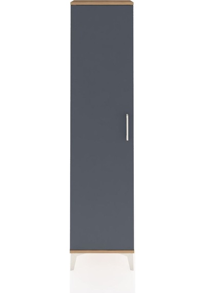 Arges Dolap 4 Raflı Tek Kapaklı 44x30x182 Çam-antrasit Çam