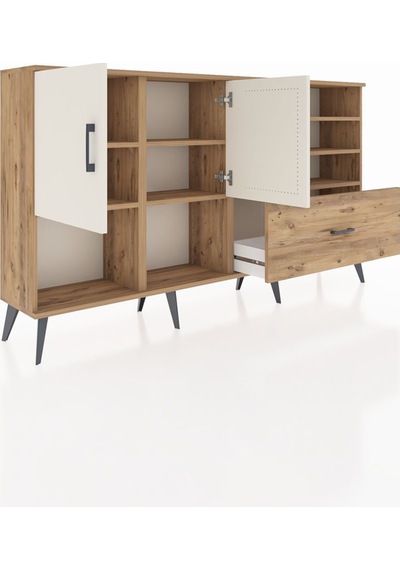 Arges Konsol 7 Raflı Tek Çekmeceli 2 Kapaklı 176x30x99 Çam-aytaşı/çam Aytası/atlas Çam - Atlas Çam Arges Konsol 7 Raflı Tek Çekmeceli 2 Kapaklı 176x30x99 Çam-aytaşı/çam Aytası/atlas Çam - Atlas Çam